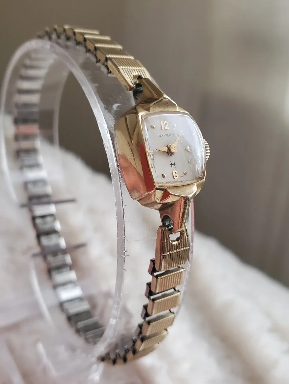 Vintage Hamilton Ladies Mechanical Watch 10K RGP Gold Filled Runs Mid-Century